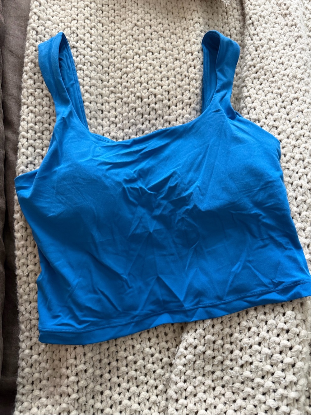 Athleta Bright Blue Crop Tank Top